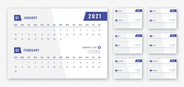 Premium Psd | 2021 Desk Calendar Template