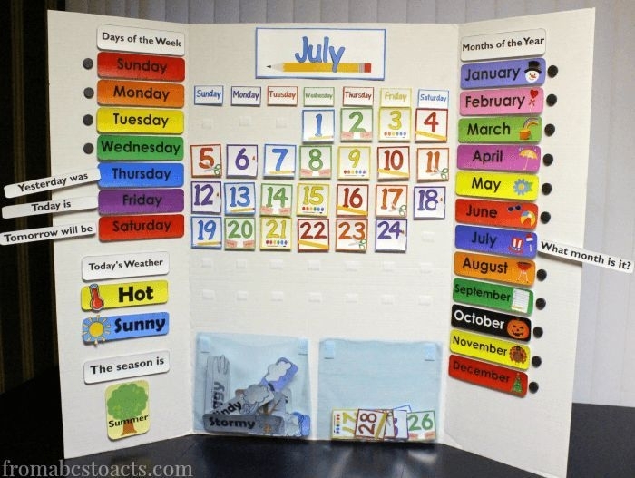 Preschool Calendar Board Days Of The Week Printables