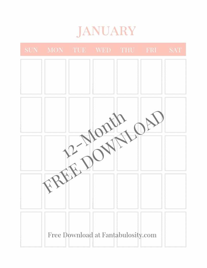 Print Free Vertical Calendar | Ten Free Printable Calendar