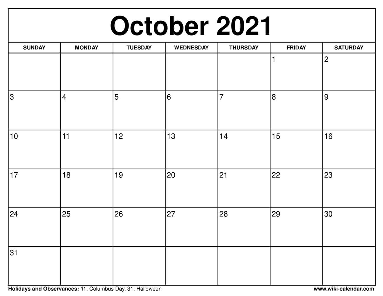 Printable 8.5X11 Calendar : 2021 Monthly Calendar