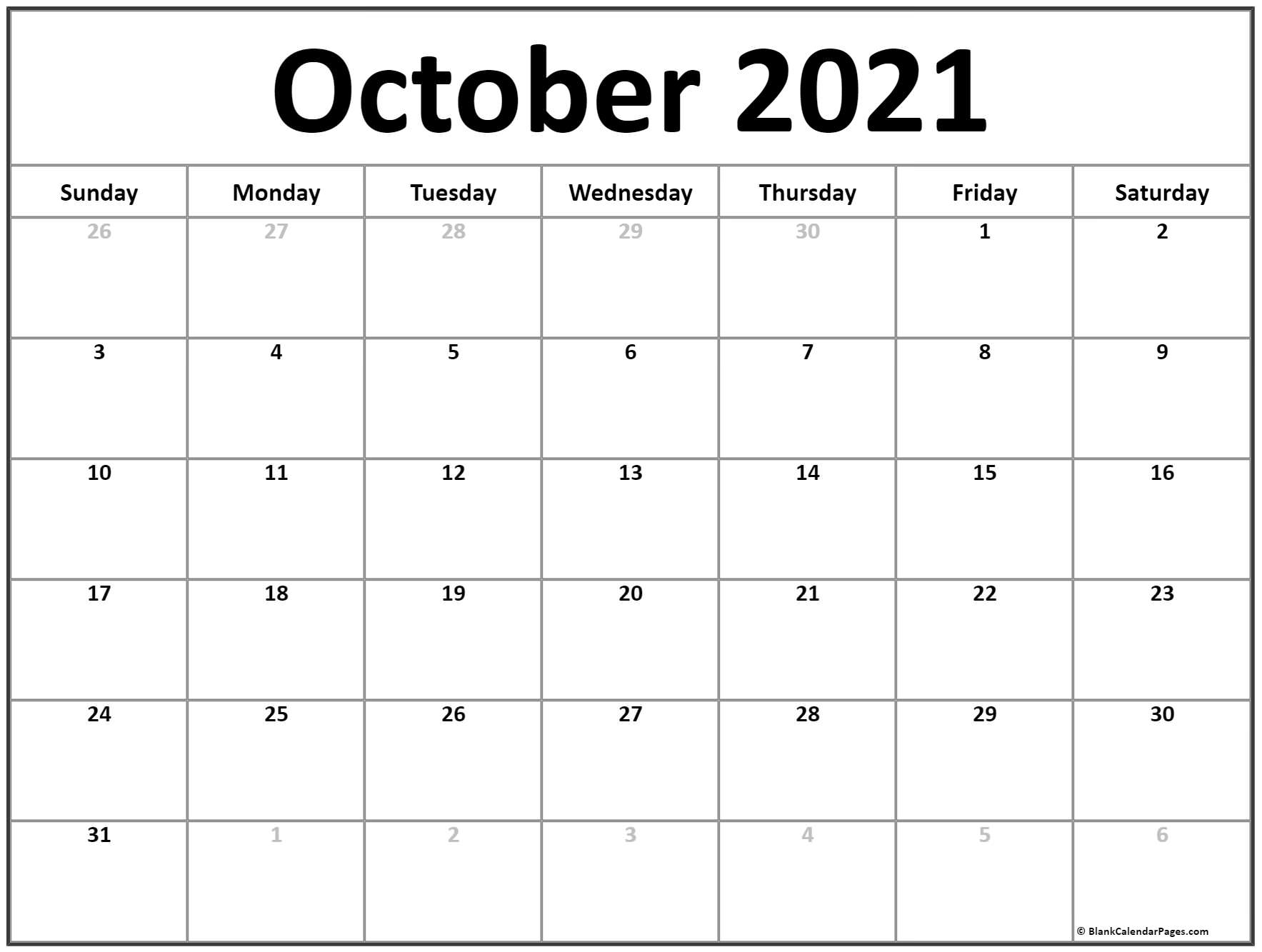 Printable Blank Monthly Calendar 2021 With Lines | Ten