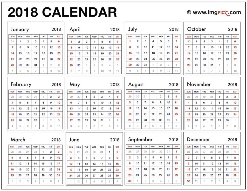 Printable Calendar Year At A Glance | Ten Free Printable