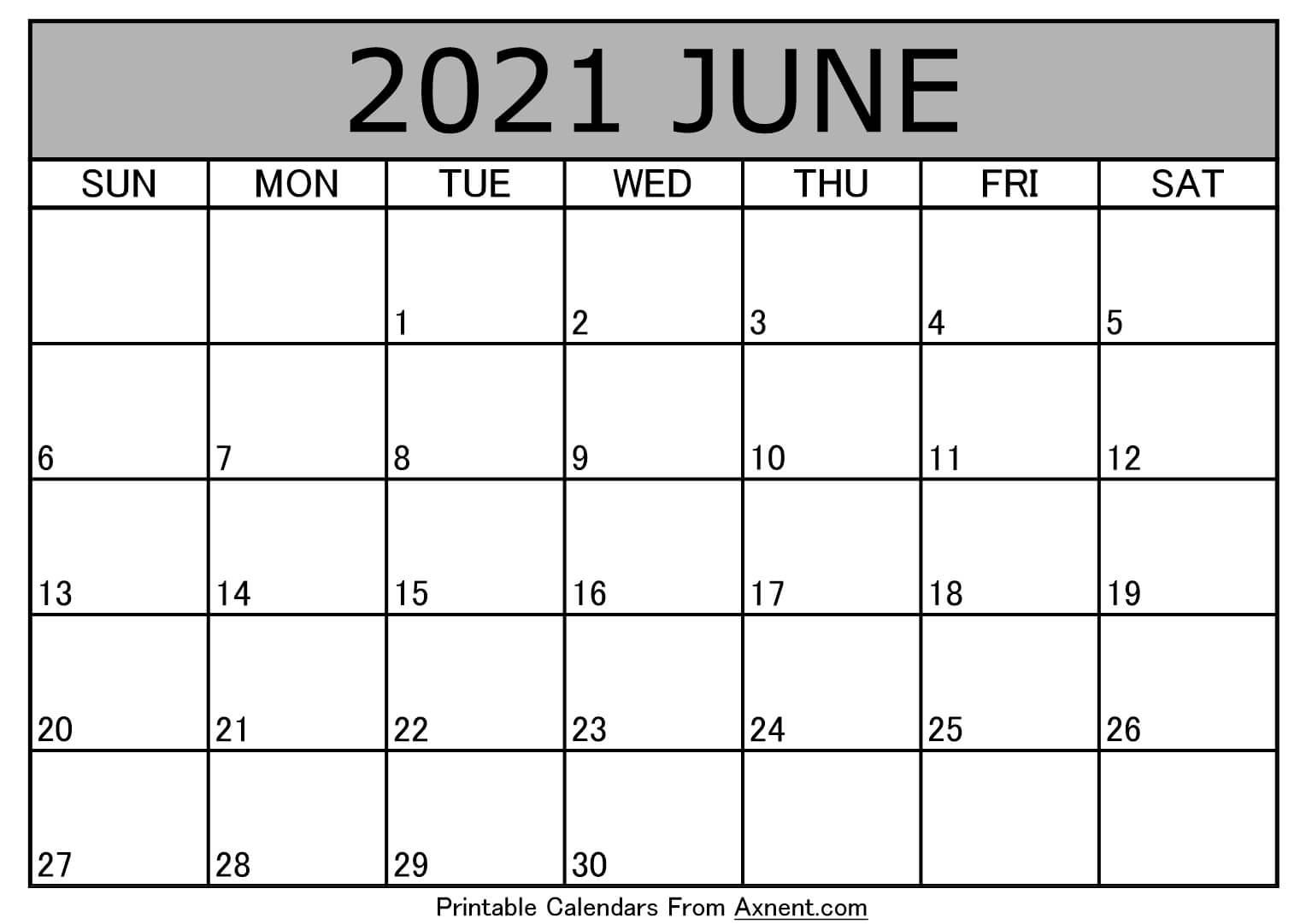 Printable July 2021 Calendar Template - Print Now