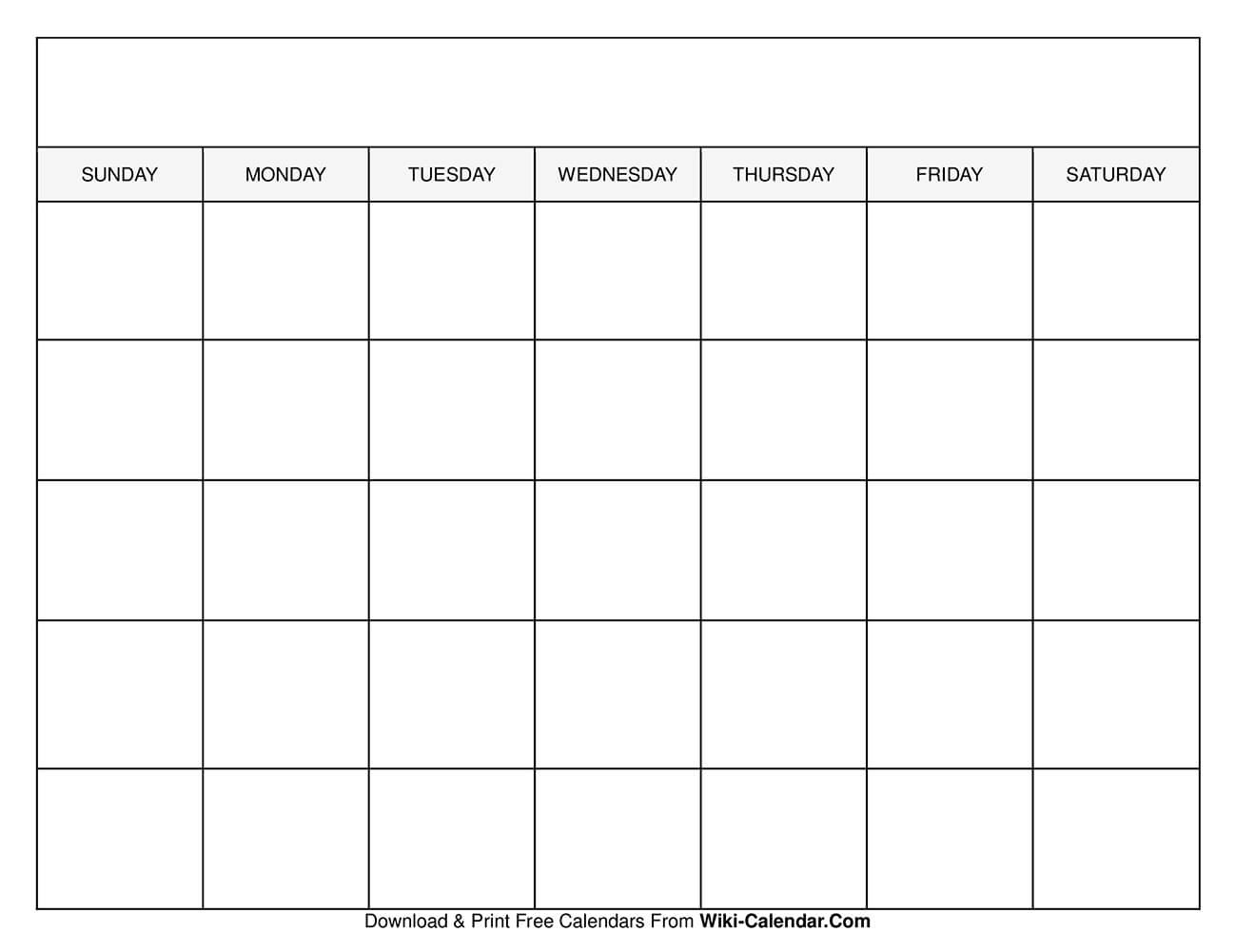 Printable Monthly Calendar Monday Start | Calendar