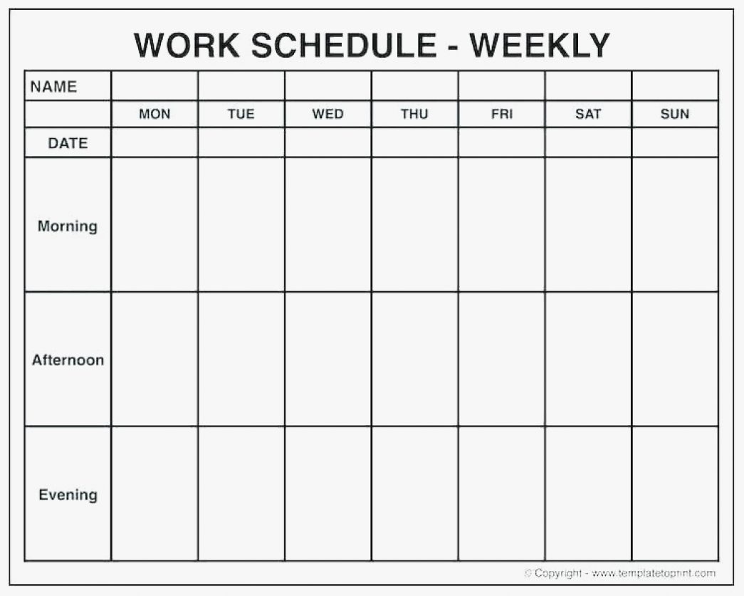 Printable One Week Calendar With Time Slots | Example