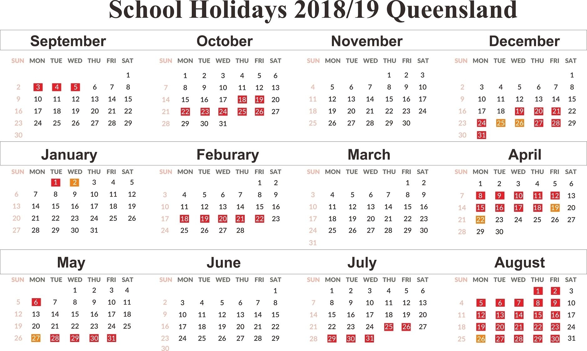 Printable Qld School Holiday Calendar 2021 | Calendar