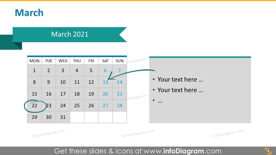 Quarterly 1Q 2021 Report Calendars Ppt Template