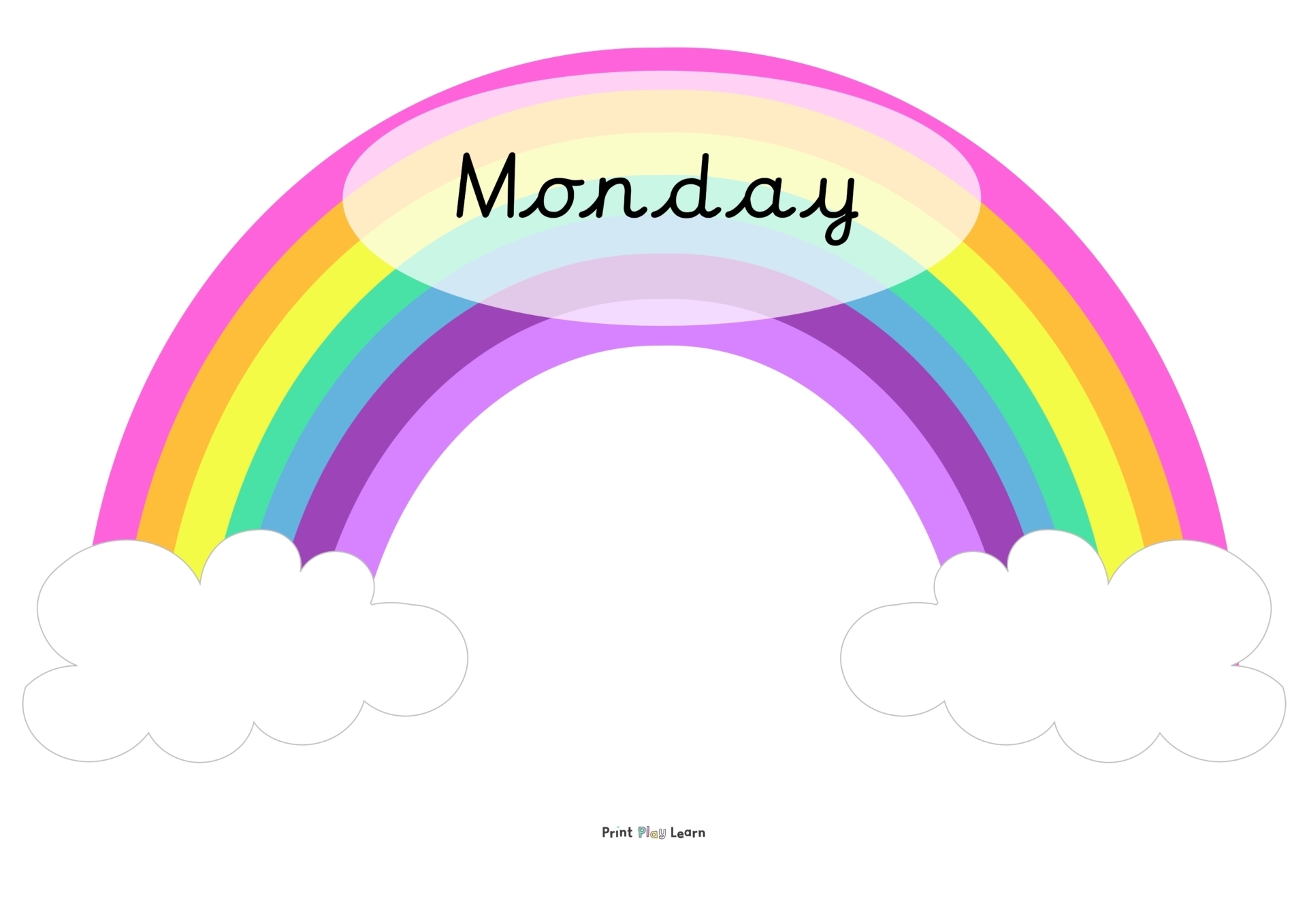 Rainbow Classroom Posters Days Of The Week - Printable