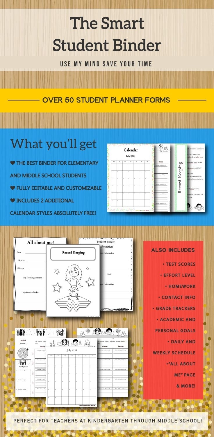 Smart Student Binder: Daily Planner, Classroom Forms