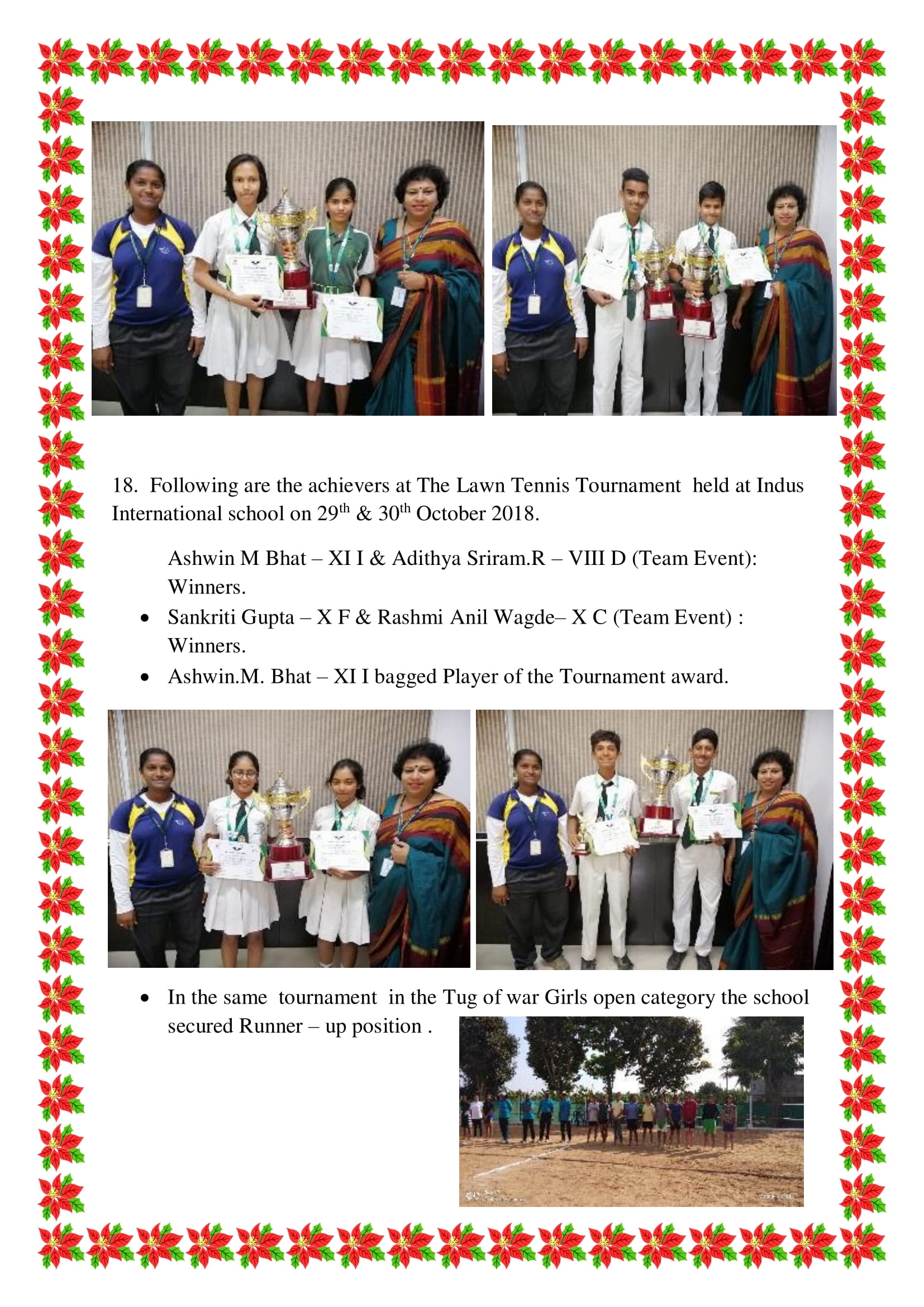 Sports News Letter -October-2018 - Dps Bangalore