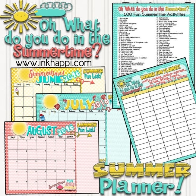 Summer Planning Calendars And Ideas! - Inkhappi | Planning