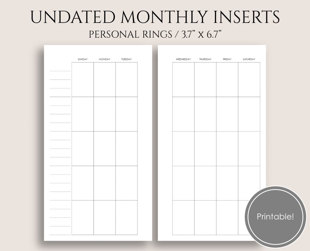 Sunday-Saturday Monthly Calendar Template | Calendar