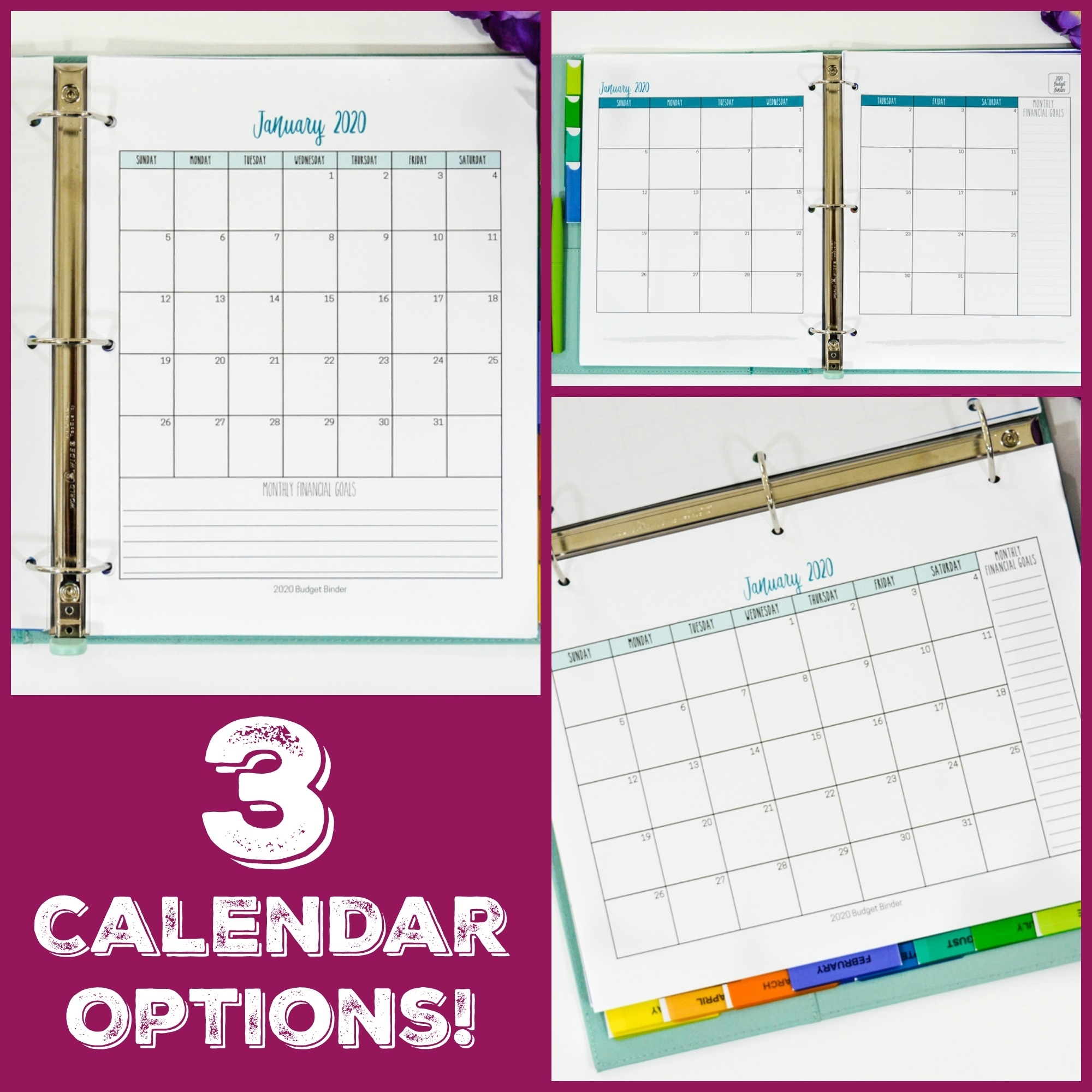 Binder Calendar Printable 2025 - Cindee Isadora