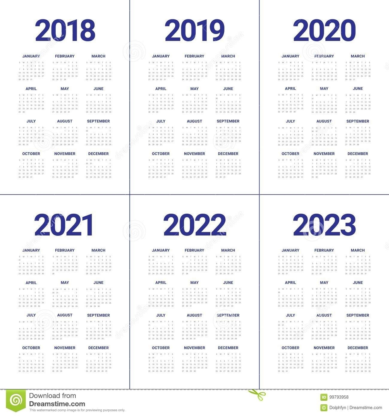 3 Year Calendar 2021 To 2023 Printable