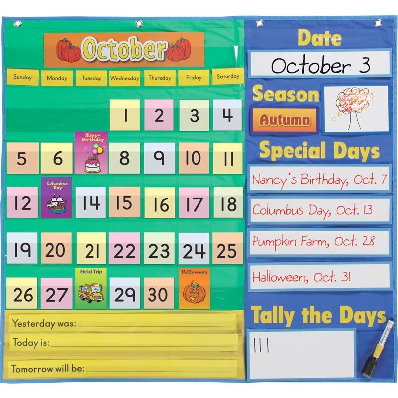 Today&#039;S Calendar Pocket Chart™ - Walmart - Walmart