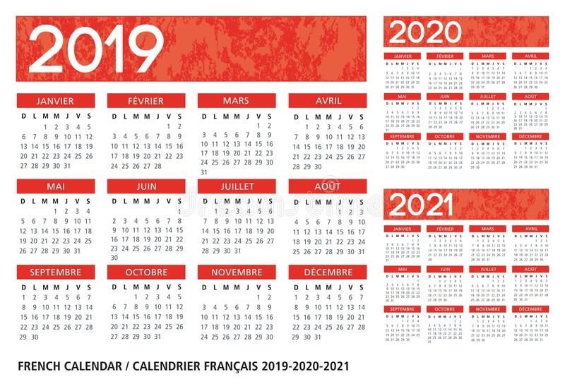 Turquoise Française De Vecteur Du Calendrier 2017-2018