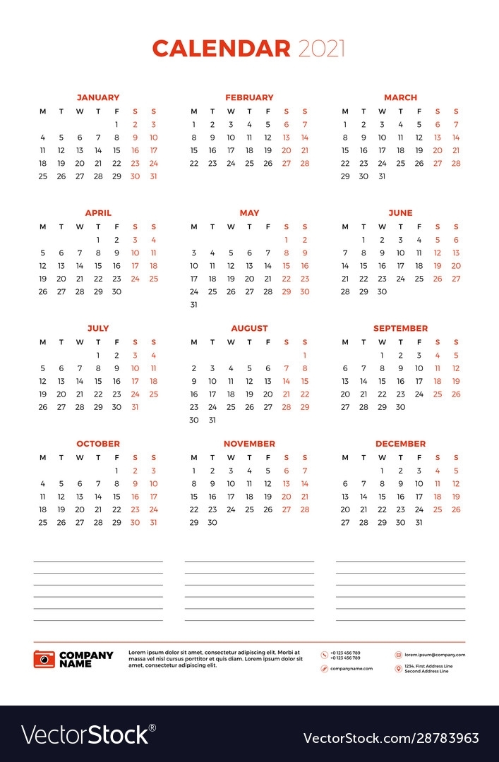 Une Calendar 2021 | 2021 Calendar