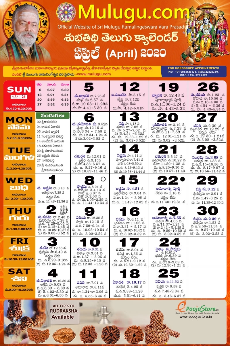 Us Telugu Calendar 2021 - March 2021