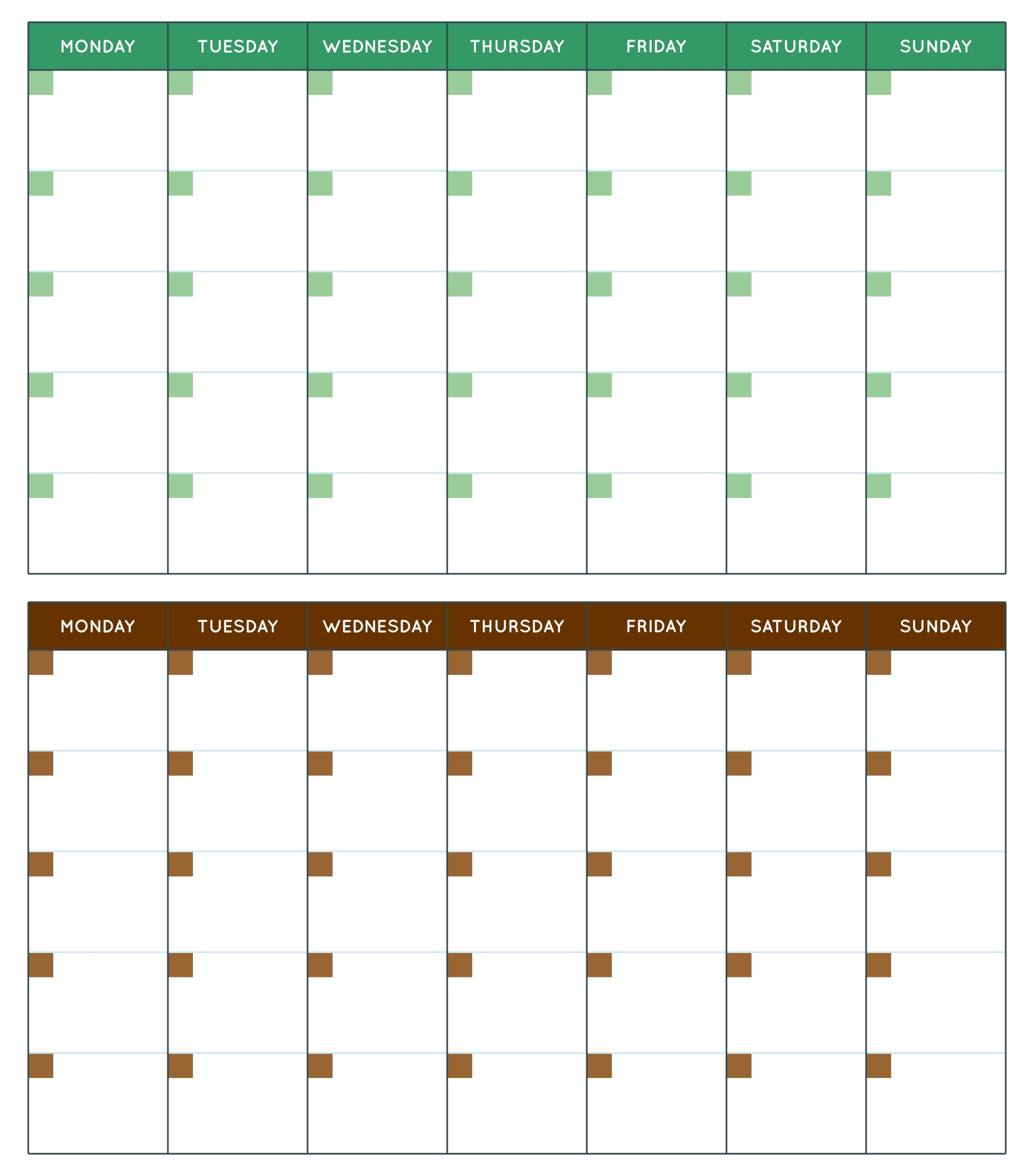 10 Best 2 Week Printable Calendar Weekly With Time