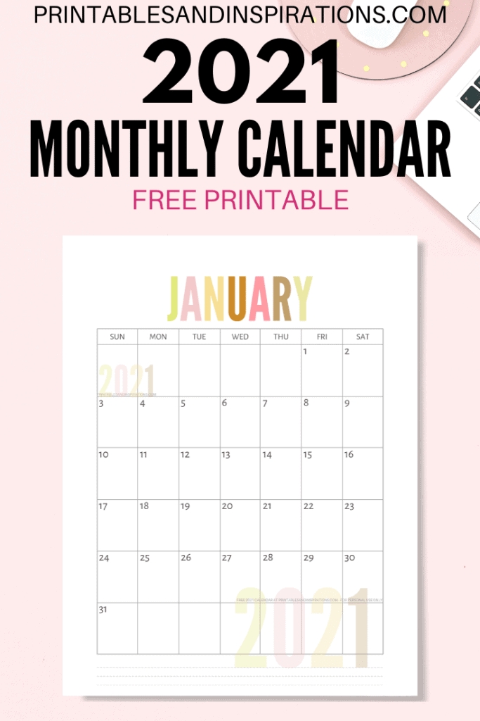 13 Cute Free Printable Calendars For 2021 You&#039;Ll Love