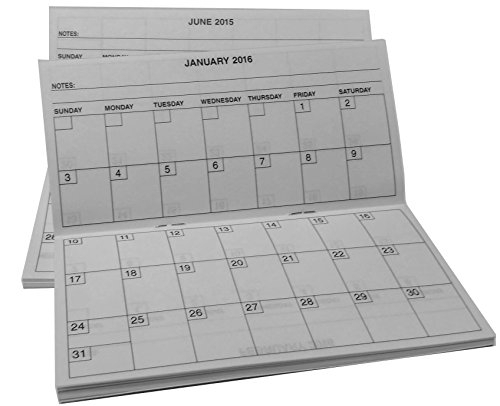 2 - 2 Year Pocket Calendar 2015 2016 Fits Standard Sized