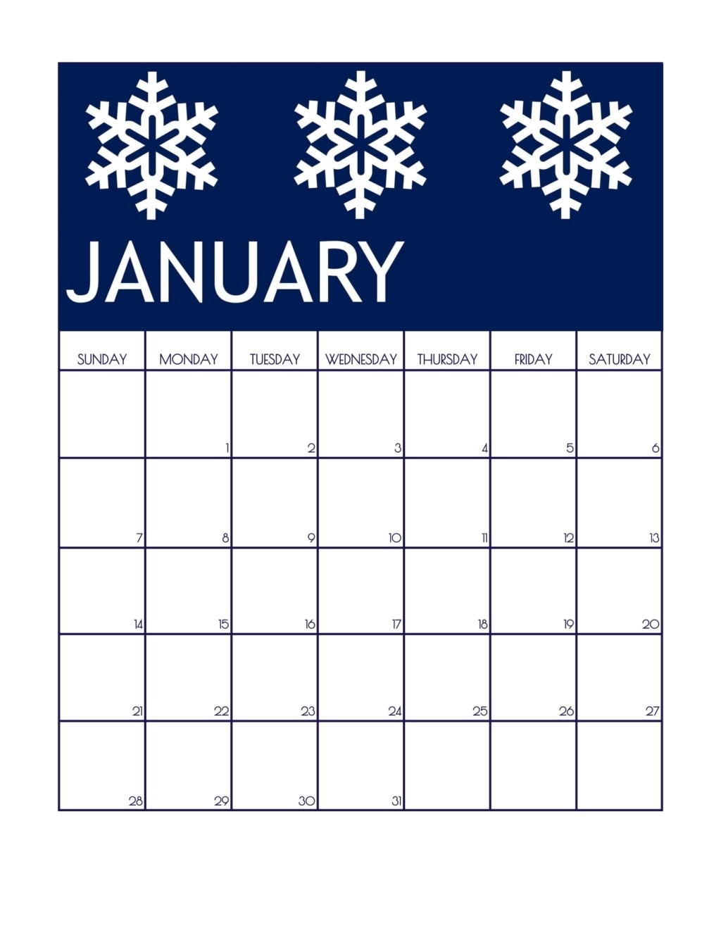 2018 Free Printable Calendar