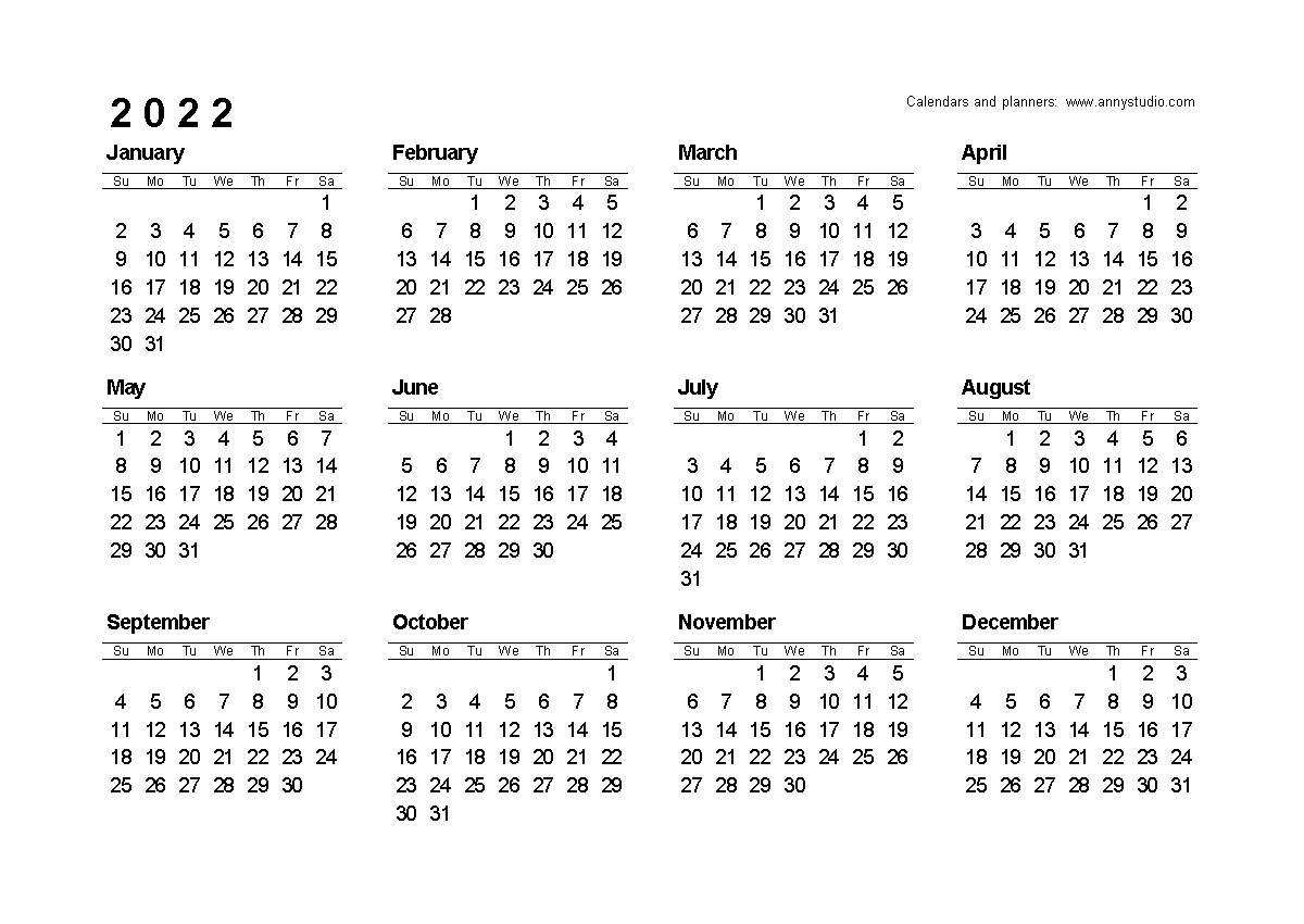 2021 And 2022 Calendar Planner