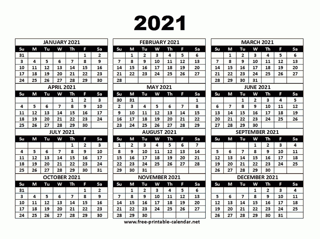 2021 Calendar Template - Download Printable Templates.