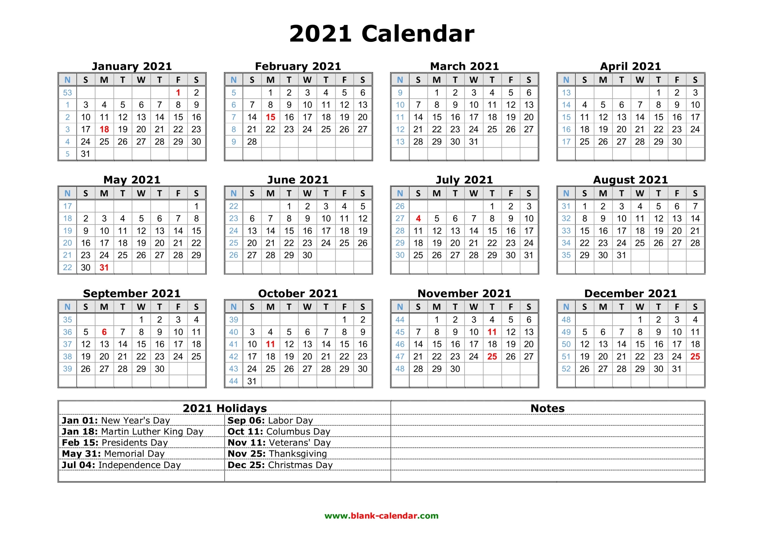 2021 Calendar To Print | Printablecalendarsfor2021