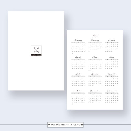 2021 Dated Daily Planner Template For Instant Download