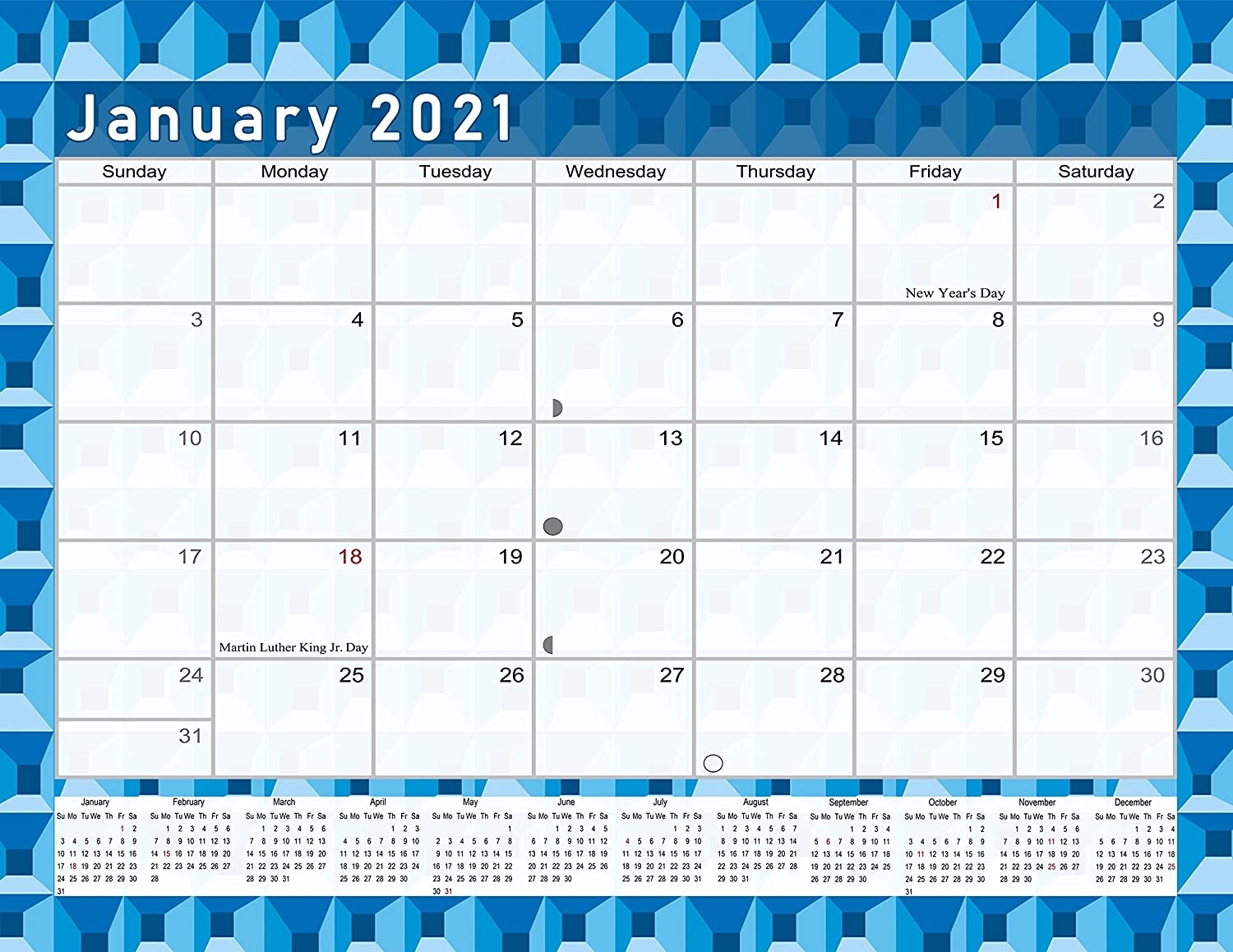 2021 Monthly Magnetic/Desk Calendar - 12 Months - (Edition
