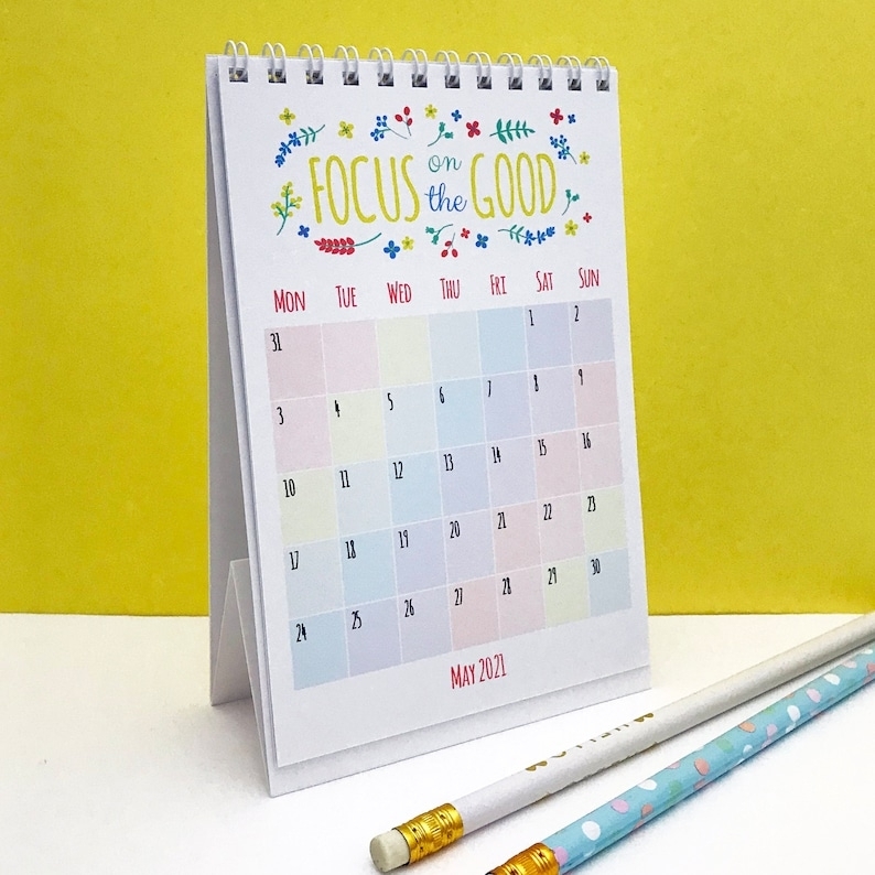 2021 Positive Quotes Desk Calendar With Space To Write | Etsy
