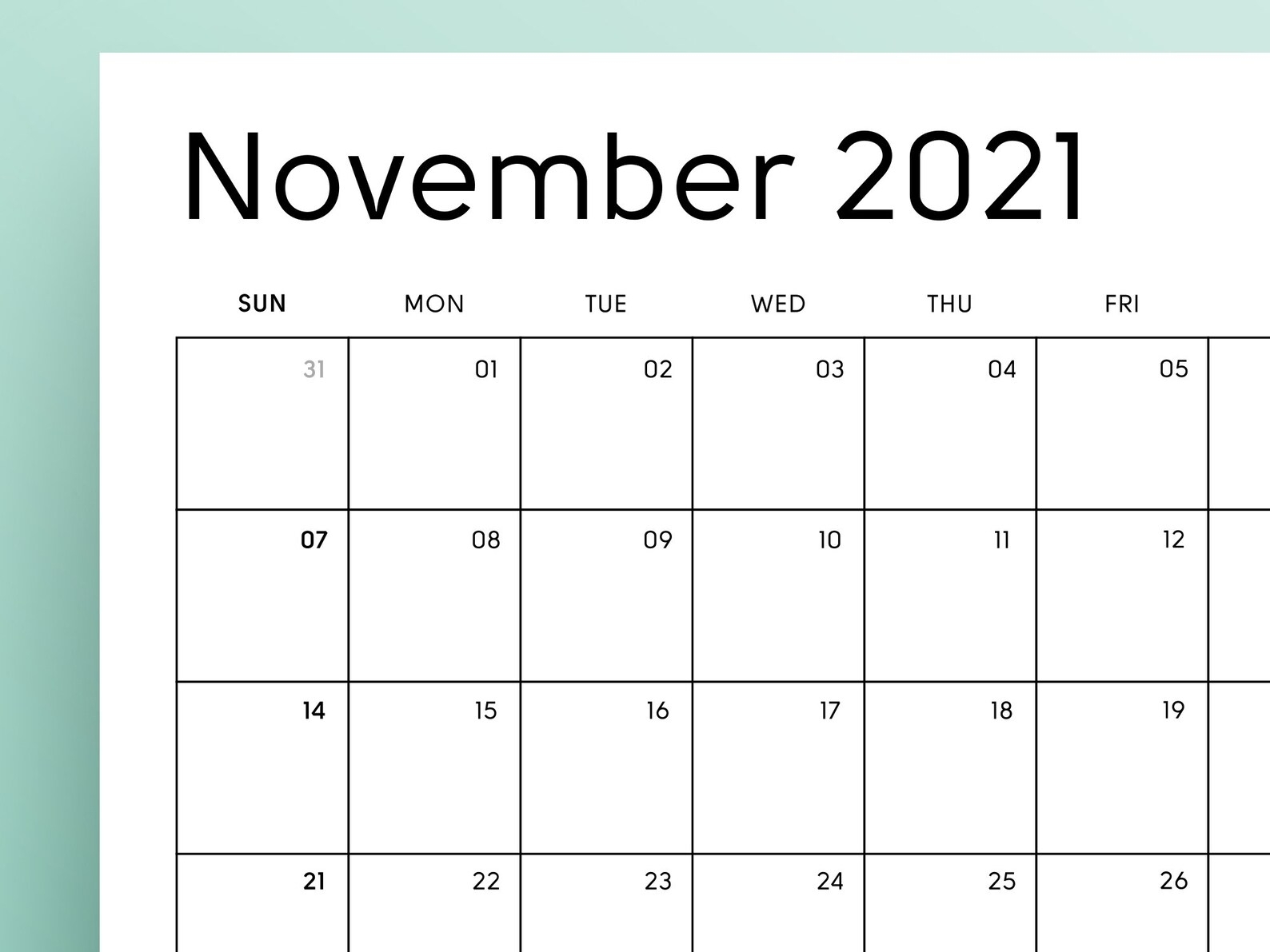 2021 Printable Calendar Sunday &amp; Monday Start 2021 Monthly