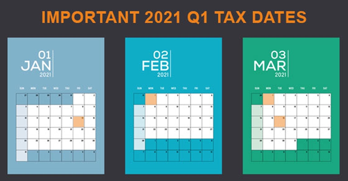 2021 Q1 Tax Calendar: Key Deadlines For Businesses And