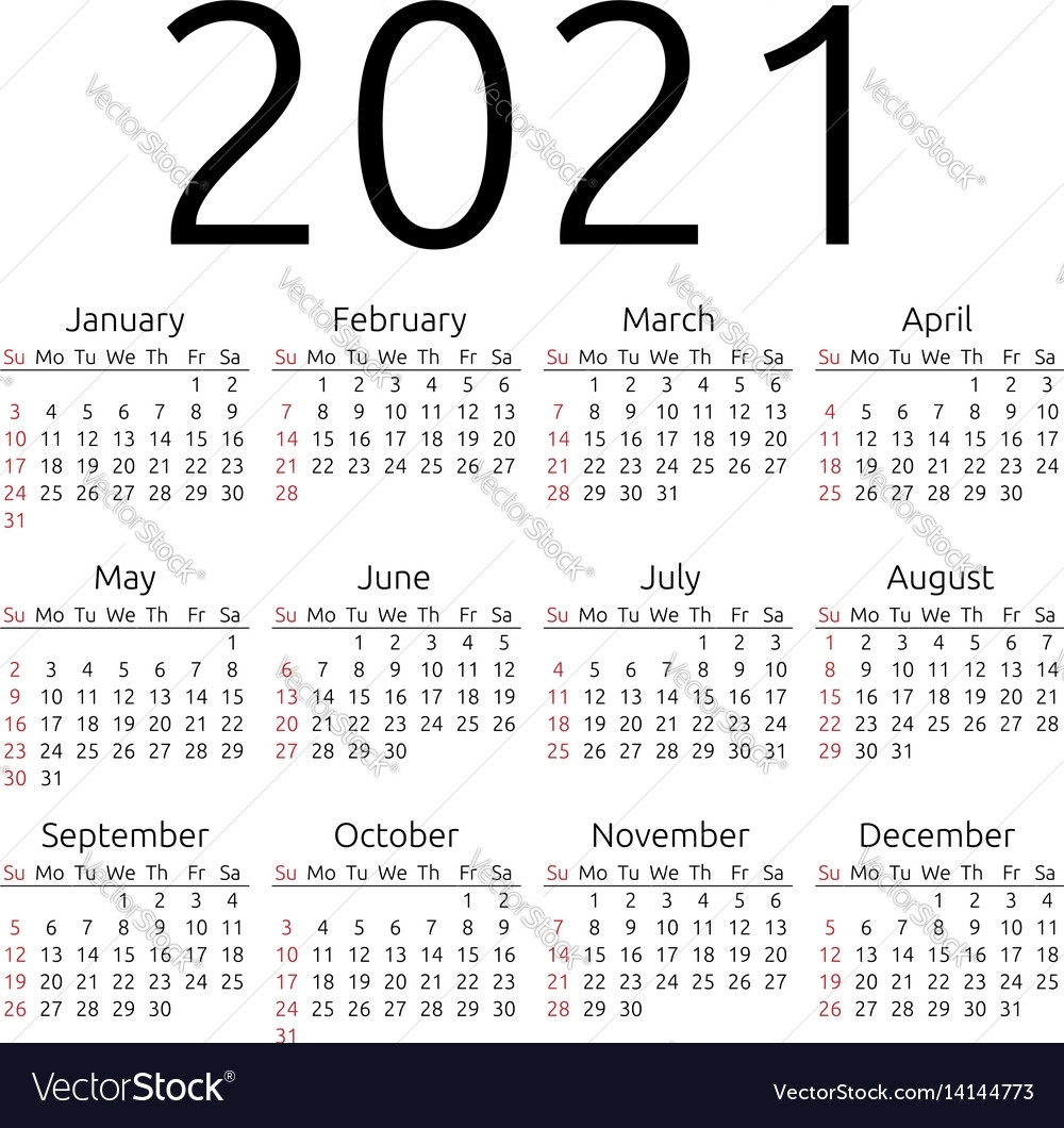 2021 Sunday Calendar | Printable March