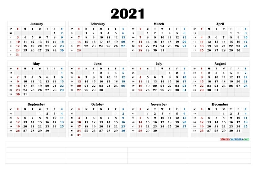 50 Best Printable Calendars 2021 (Both Free And Premium)