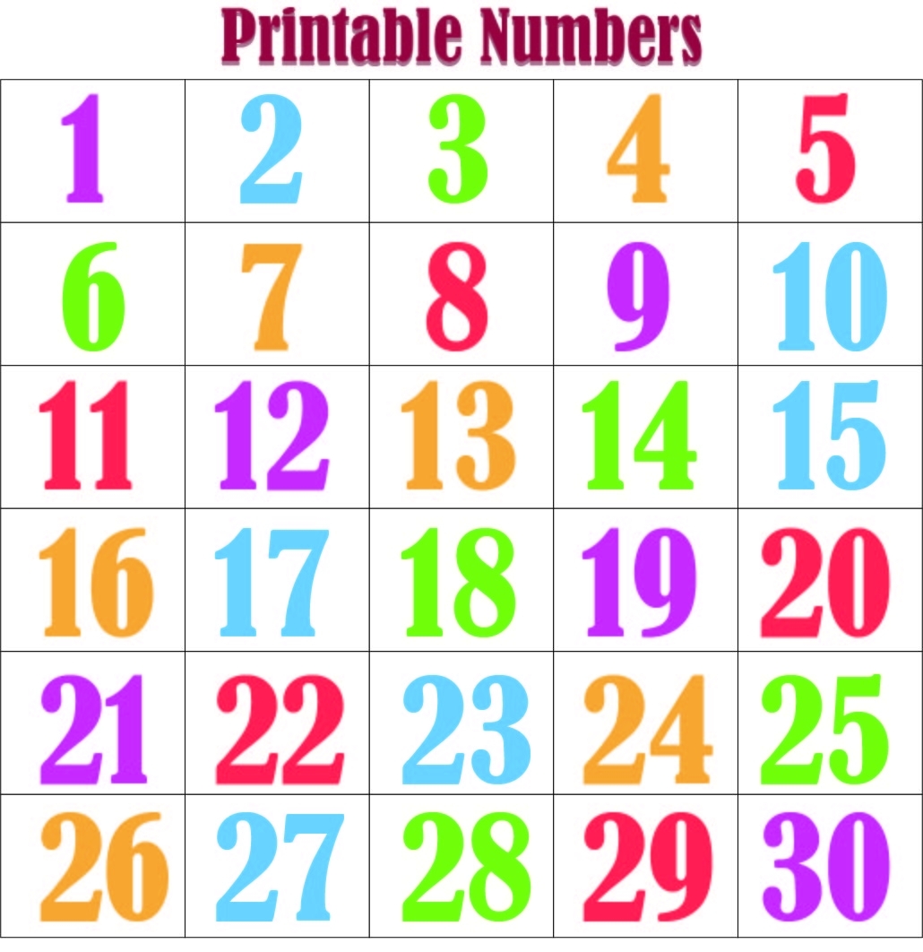 7 Best Printable Numbers - Printablee