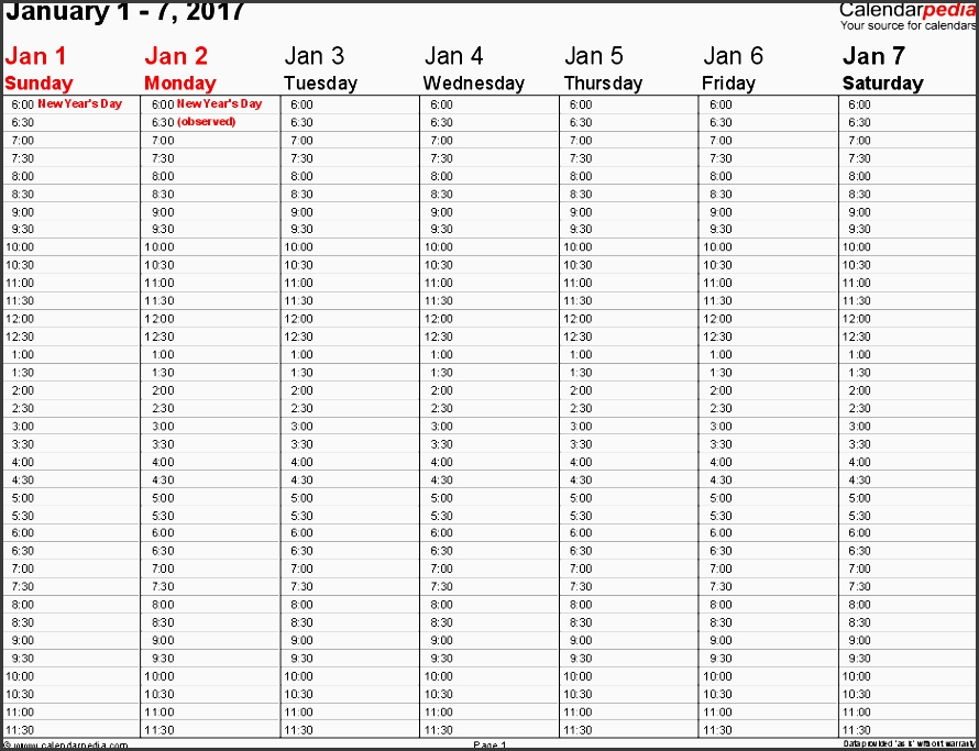 9 One Week Planner Template Easy To Use - Sampletemplatess