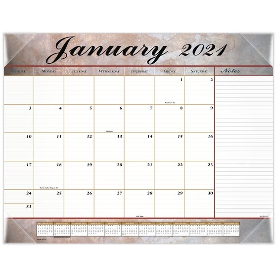 At-A-Glance 2021 Marbled Monthly Desk Pad Calendar