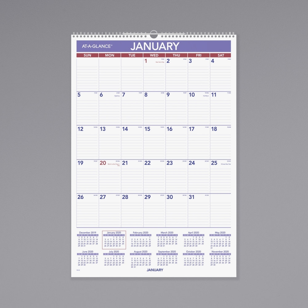 At-A-Glance Pm328 15 1/2&quot; X 22 3/4&quot; Monthly January 2021