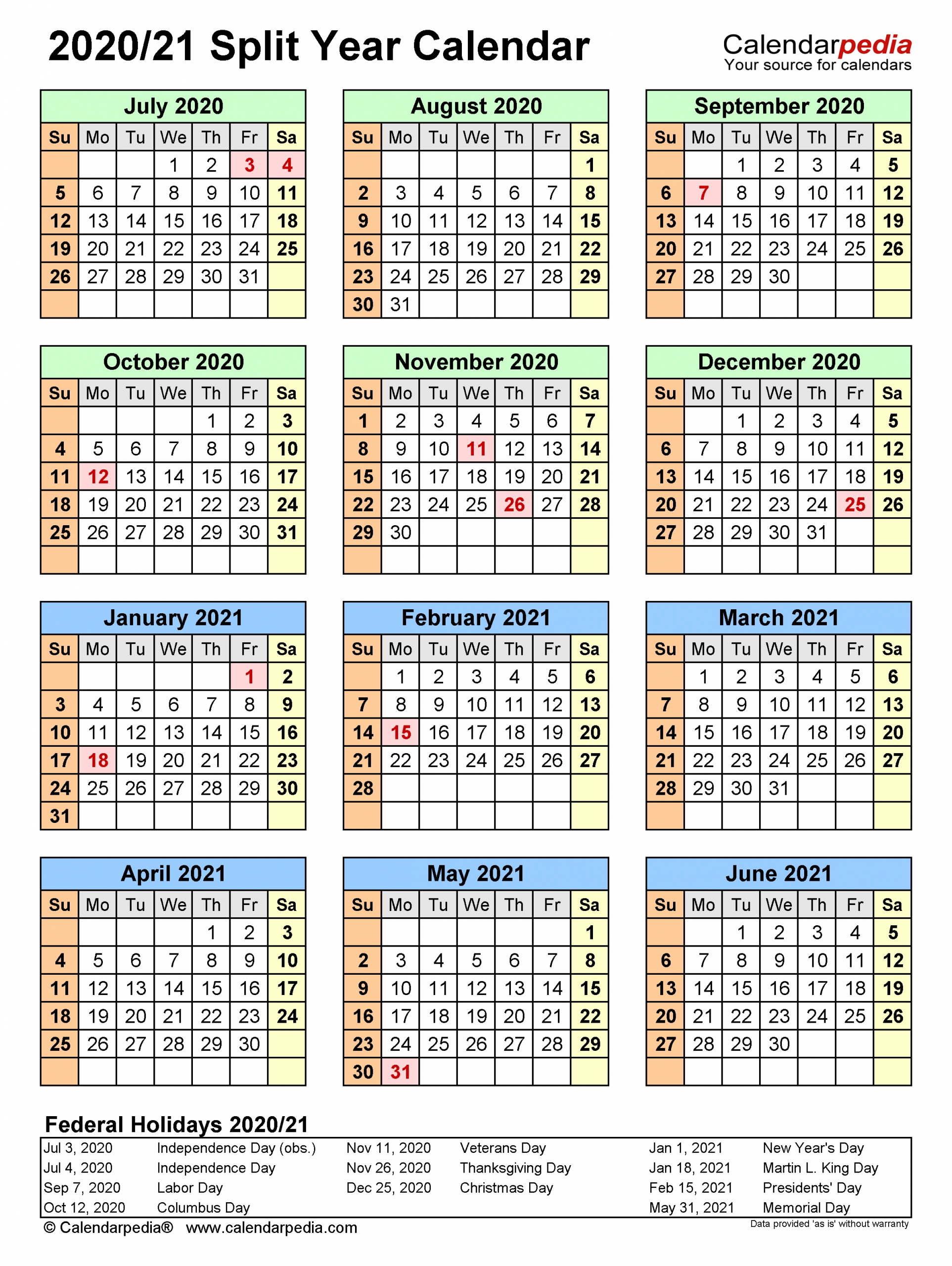 August 2021 Calendar Excel