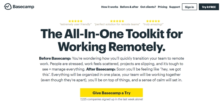 Basecamp - Project Management For Remote Teams