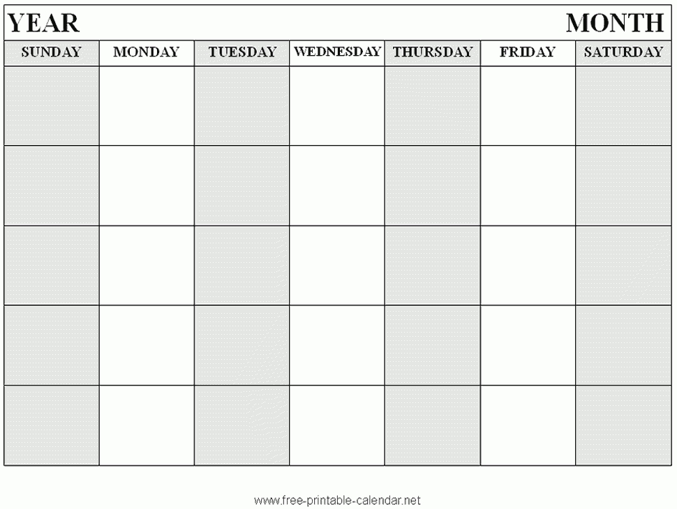Blank Calendar 2013 | 2016 Blank Calendar - Calendar En