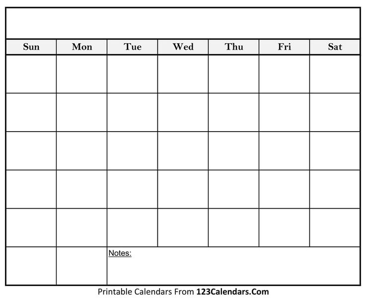 Blank Calendar | Blank Calender, Printable Blank Calendar