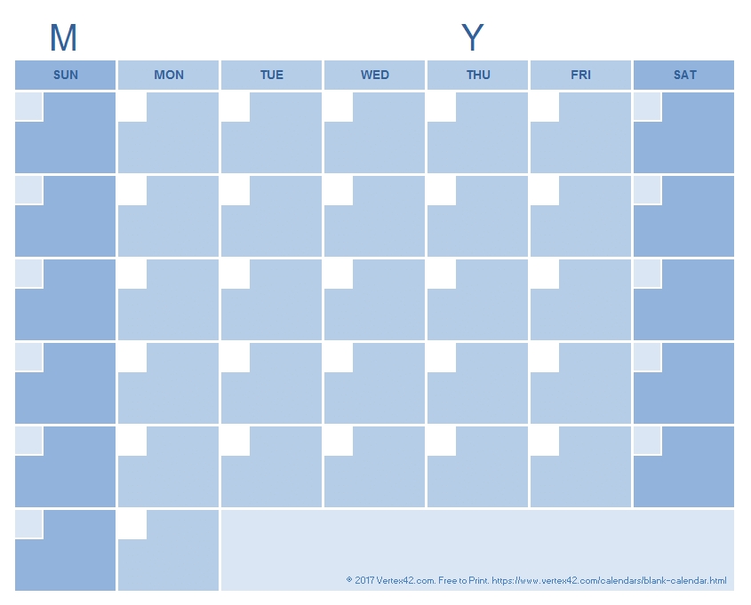 Blank Calendar Template - Free Printable Blank Calendars