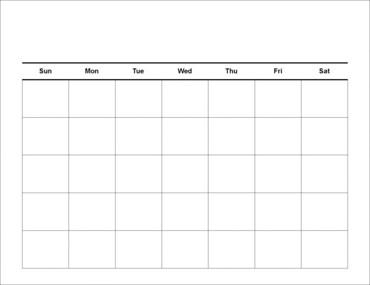 Blank Days Of The Week Calendar | Free Letter Templates