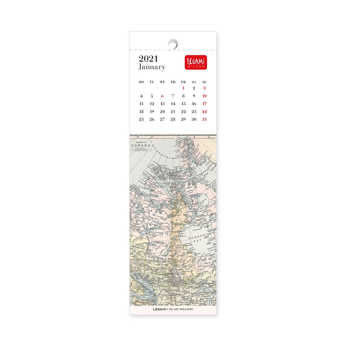 Calendar 2021 - Bookmark - Travel, 5.5X18 Cm - Legami