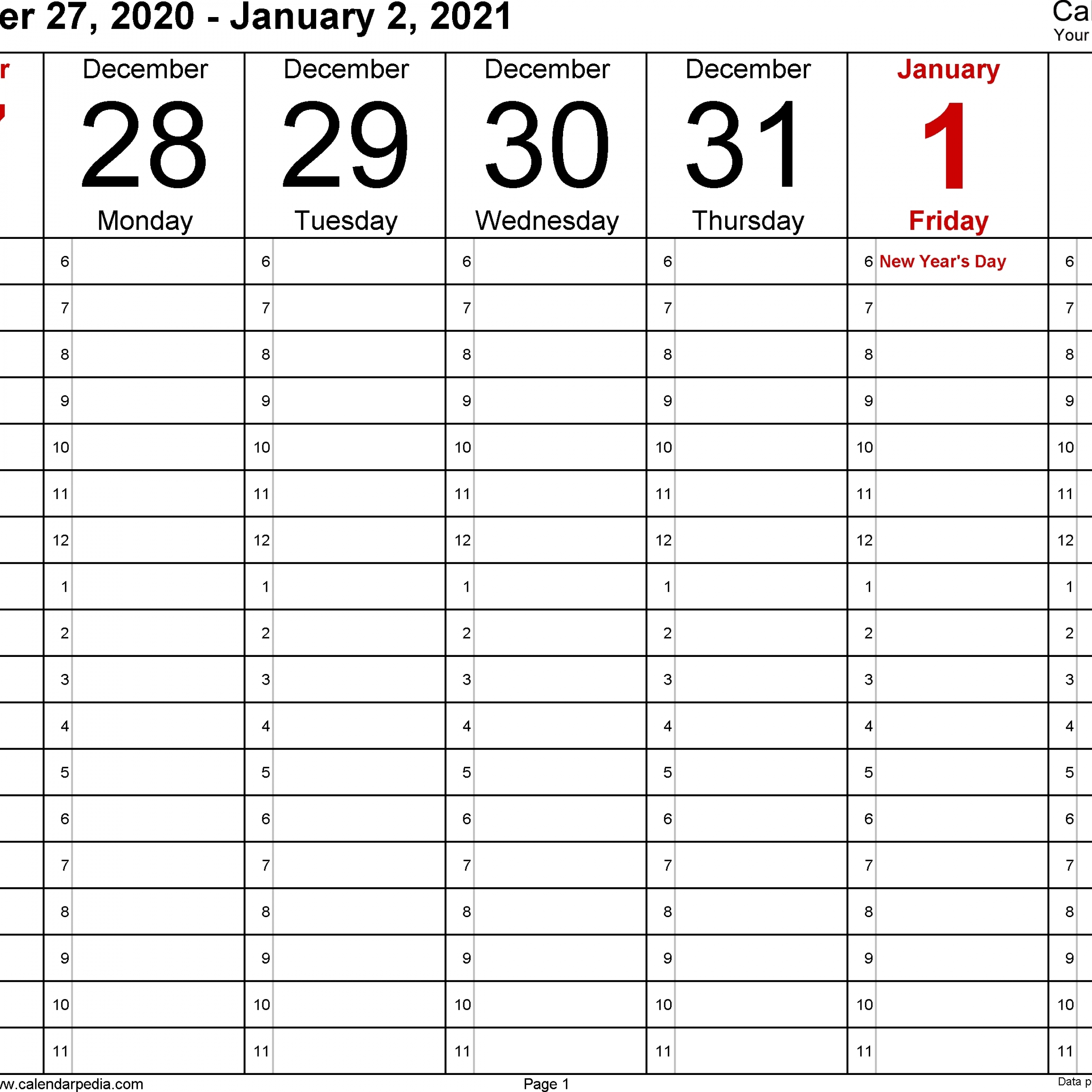 Calendar 2021 Fillable Weekly For Time Saving | Avnitasoni