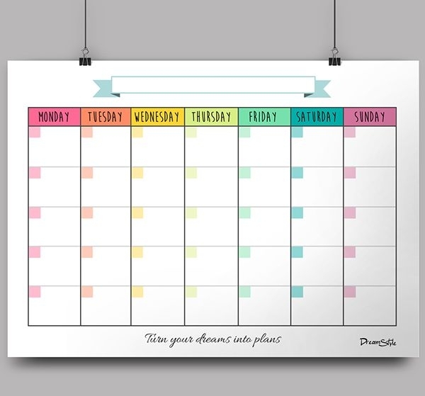 Calendar Monthly Planner - Free Printable On Behance