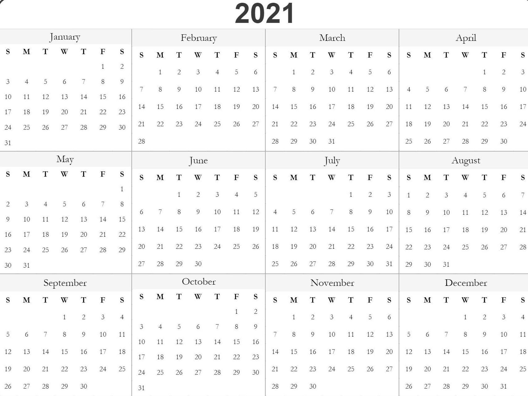 Calendar Of The Year 2021 Wallpapers - Wallpaper Cave